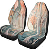 Car Front Seat Cover - Coral Wood
