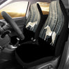 Car Front Seat Cover - Horses in Wood