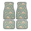 Car Floor Mat - Floral Green