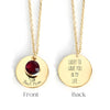 Necklace - Round Disc with Birthstone