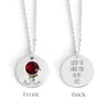 Necklace - Round Disc with Birthstone