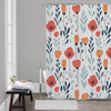 Shower Curtain - Cute Red Flowers (Ribbon)